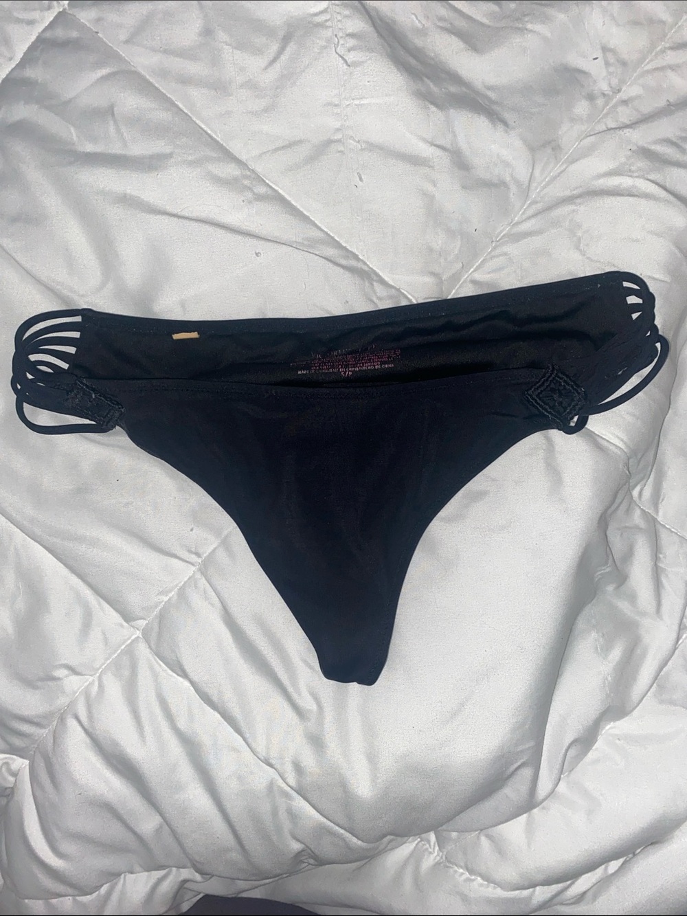 Victoria's Secret Black Strappy Bikini Bottom